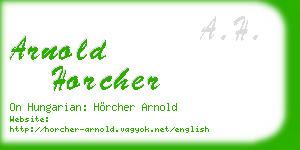 arnold horcher business card